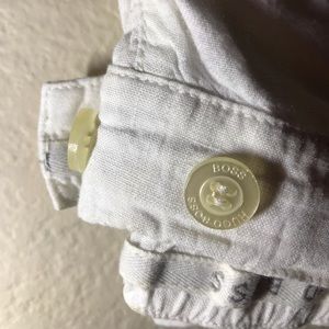 Boss by Hugo Boss Linen ivory white pants